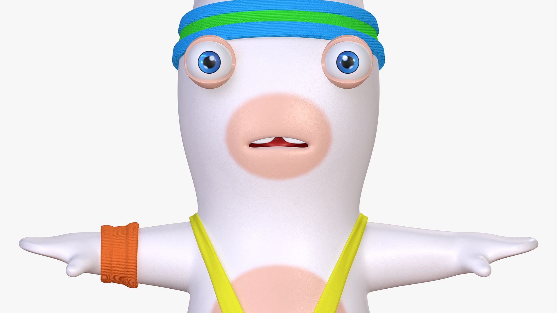 3D Rabbid Fitness Character 8k - TurboSquid 1772069