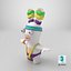 Personaggio Rabbid Fitnes 8k