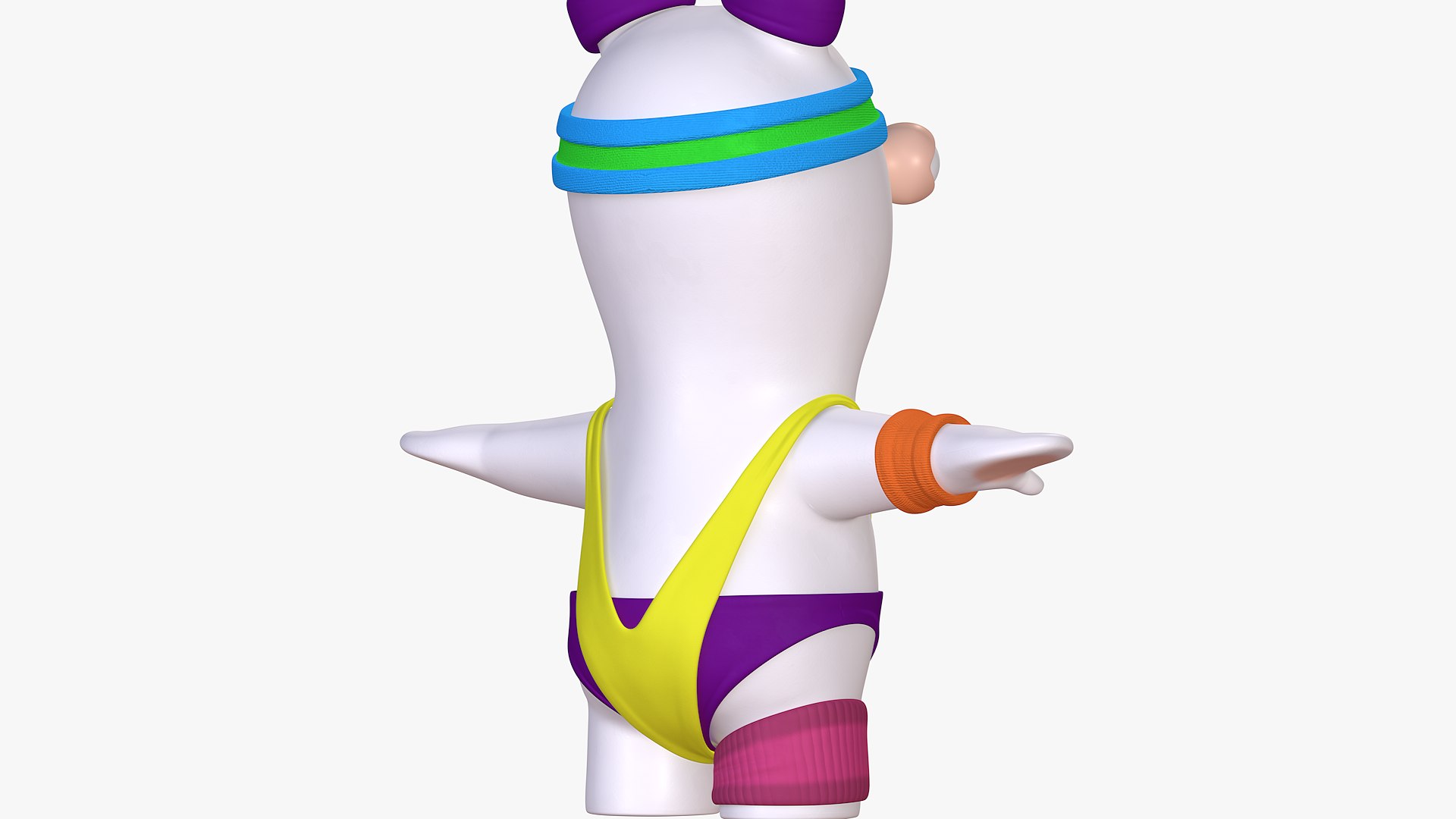 3D Rabbid Fitness Character 8k - TurboSquid 1772069