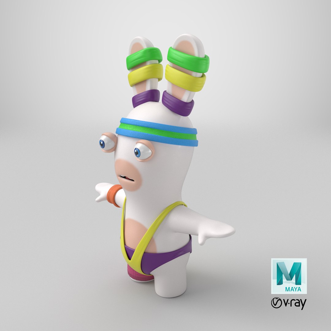 3D Rabbid Fitness Character 8k https://p.turbosquid.com/ts-thumb/X8/tiS7DT/xj/stemcell_maya_vray_render/png/1733844117/1920x1080/fit_q87/f337cff950893f502687604af8cb3ef178955e44/stemcell_maya_vray_render.jpg
