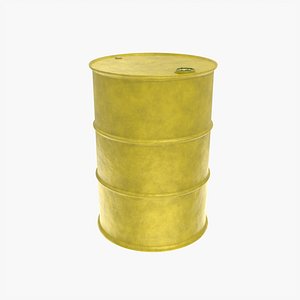 Industrial Steel Barrel - Hazardous Substances Steel Drum - Clean yellow model