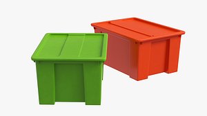 Ikea Samla Box green red