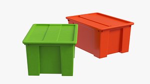 Ikea Samla Box green red