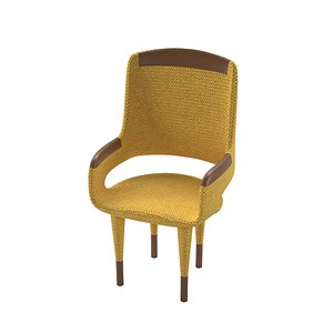 3D model Yellow brown chair 2020