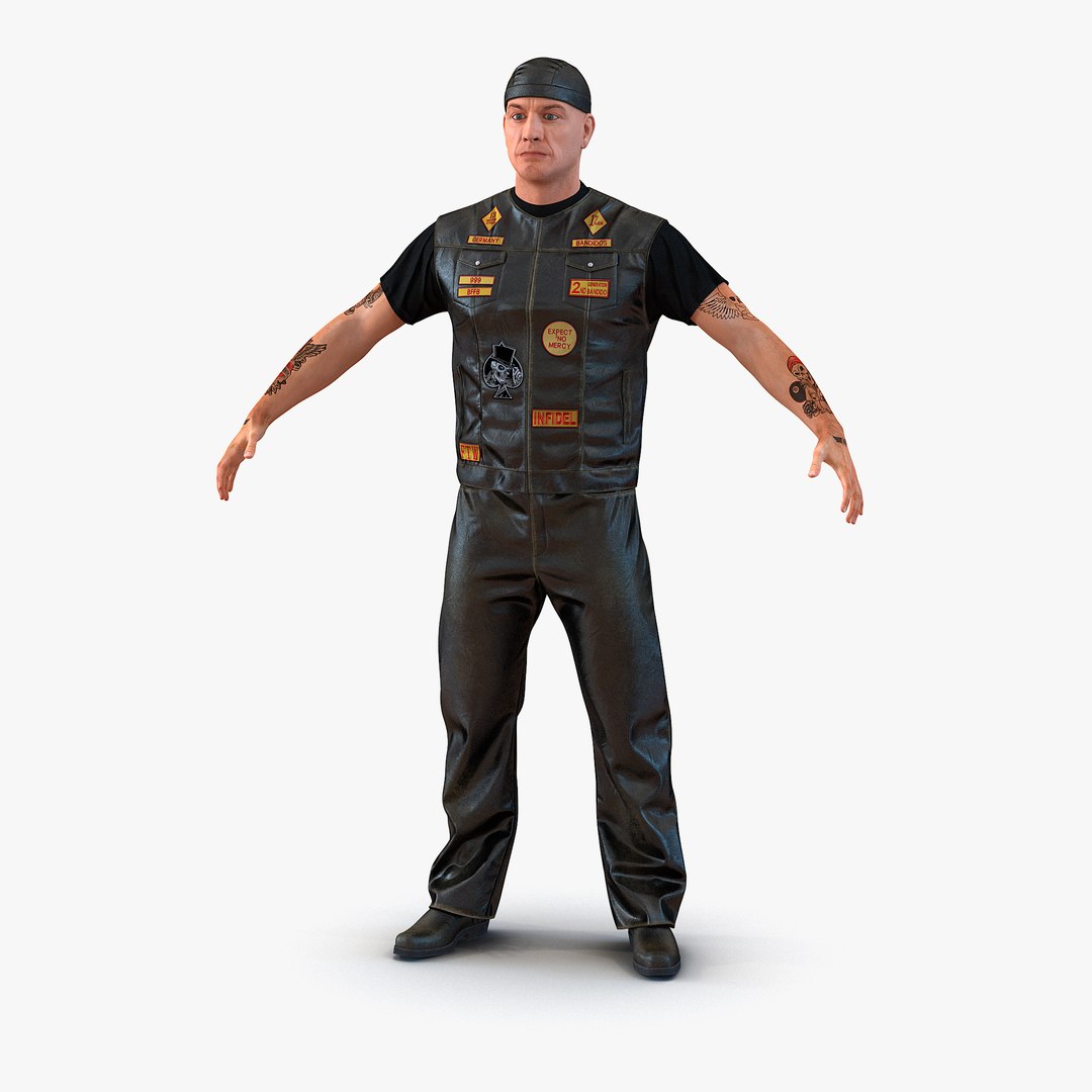Biker Man 3D Model preview
