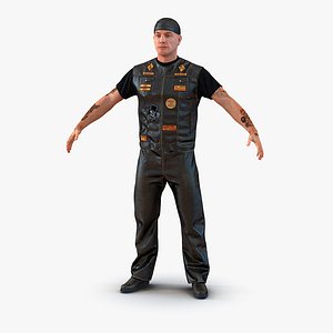 Biker Man 3D Model