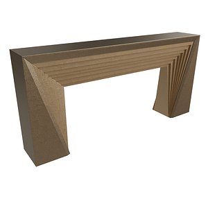 Black rooster decor norman console 3D model