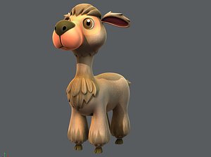 3D alpaca v01 cartoon animal model