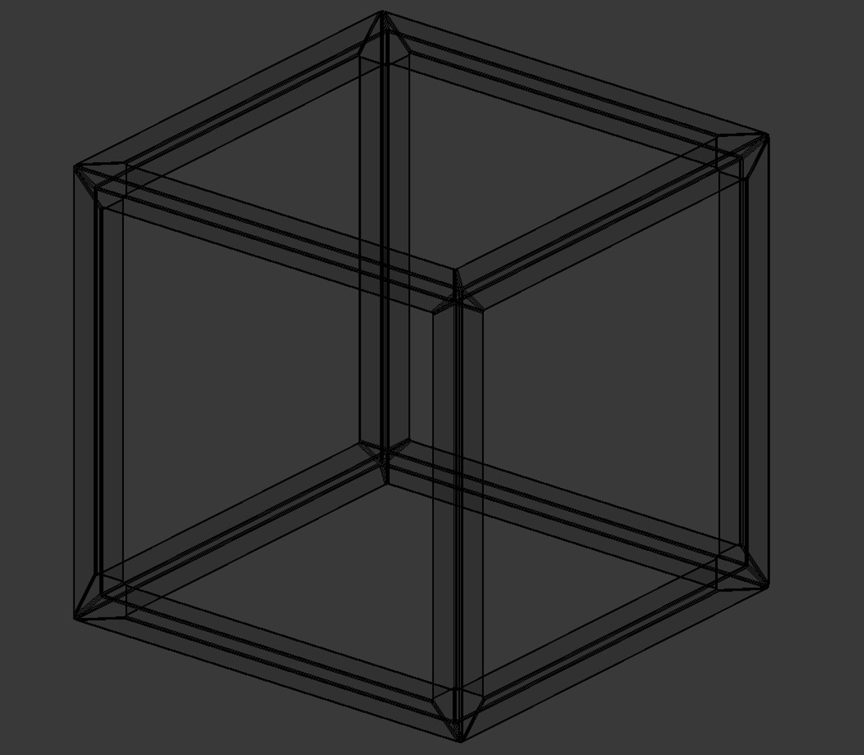 modern cube frame decoration 3d 3ds