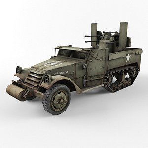 half-track m3 vehicle 3d model