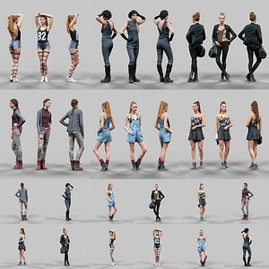 3d scanned female character 6