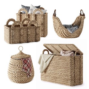 3D pottery barn beachcomber baskets model