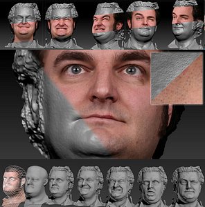 3d scan male face 1 model