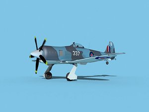 3D propeller hawker sea fury model