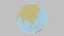 3D model Continental World Globe