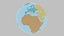 3D model Continental World Globe