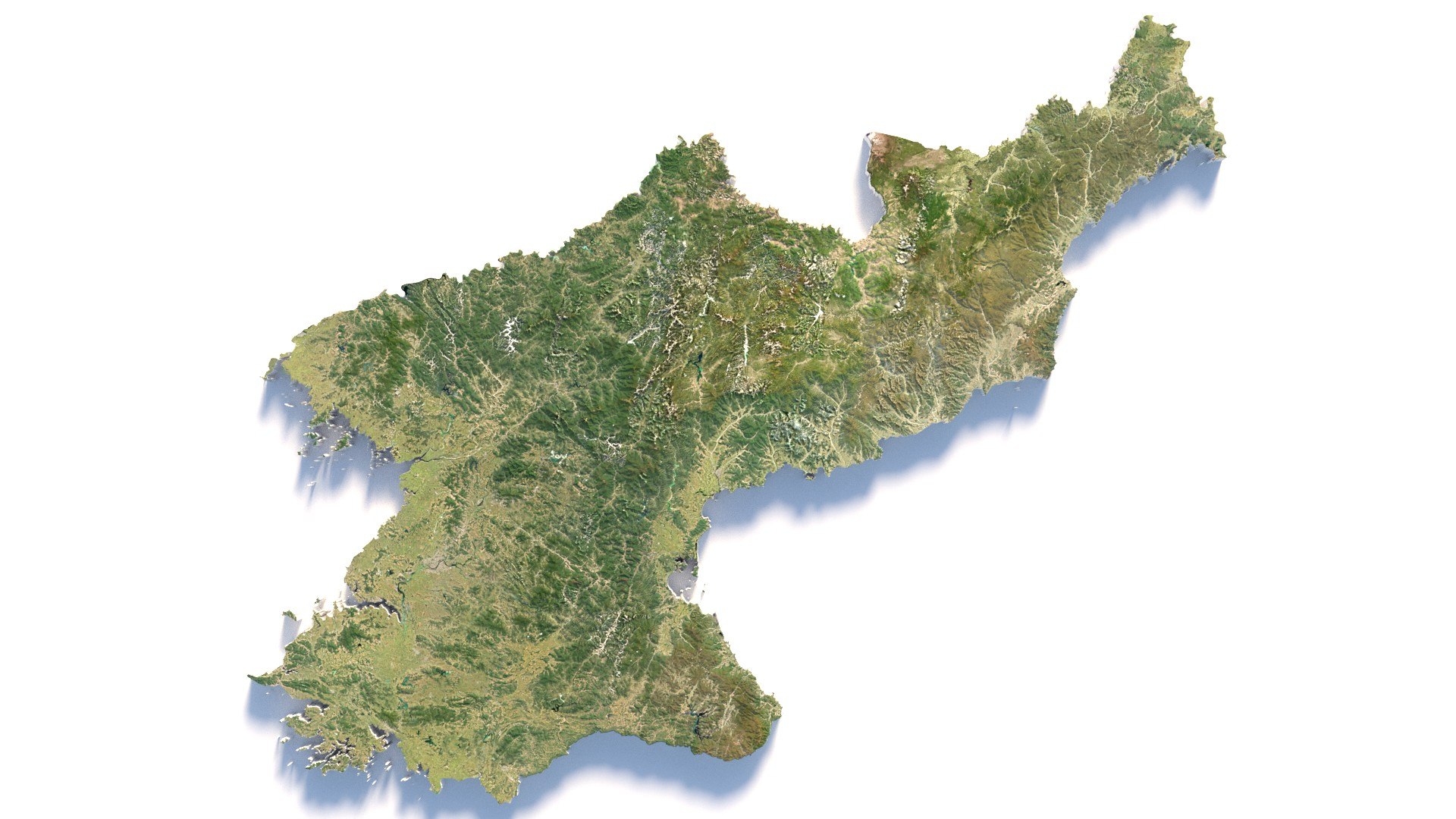 Korea DPR Terrain Map Model - TurboSquid 2336220