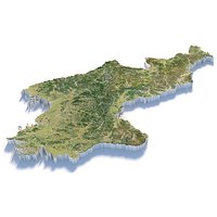 Korea DPR Terrain Map