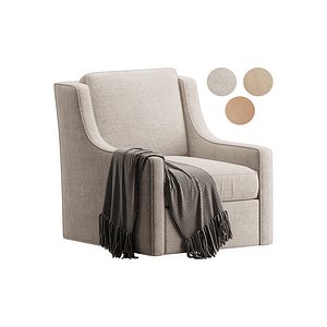 Patterned Swivel Lounge Chair 3D model