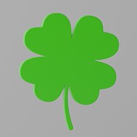 Cartoon Lucky Four Leaf Clover