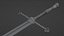 3D Claymore Sword 3D model
