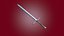3D Claymore Sword 3D model