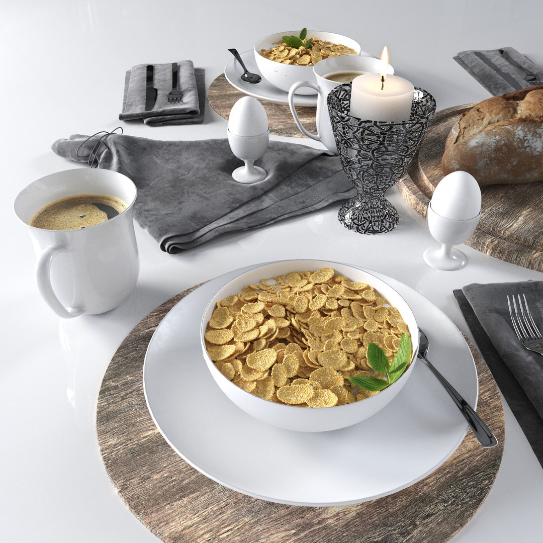 3D Tablesetting With Food - TurboSquid 1798511
