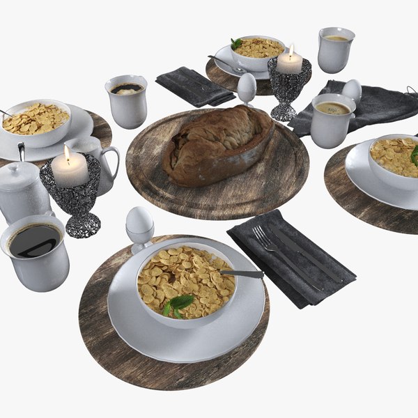 3D Tablesetting with food