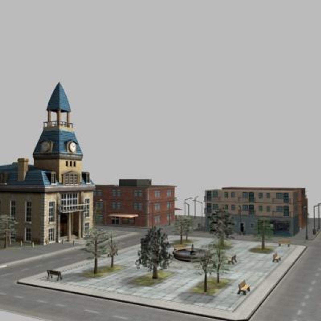 town center 3d model