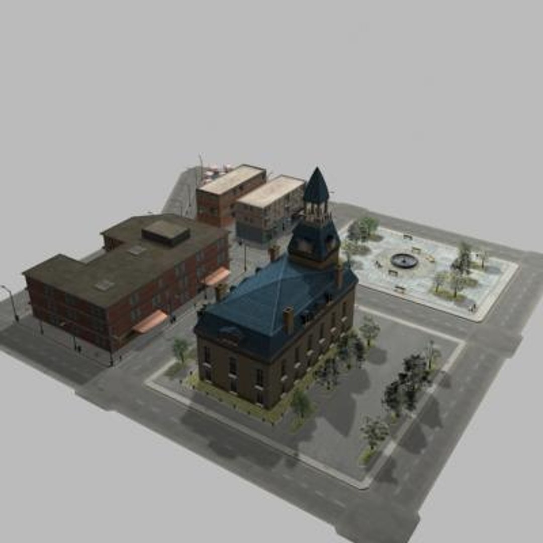 Town Center 3d Model