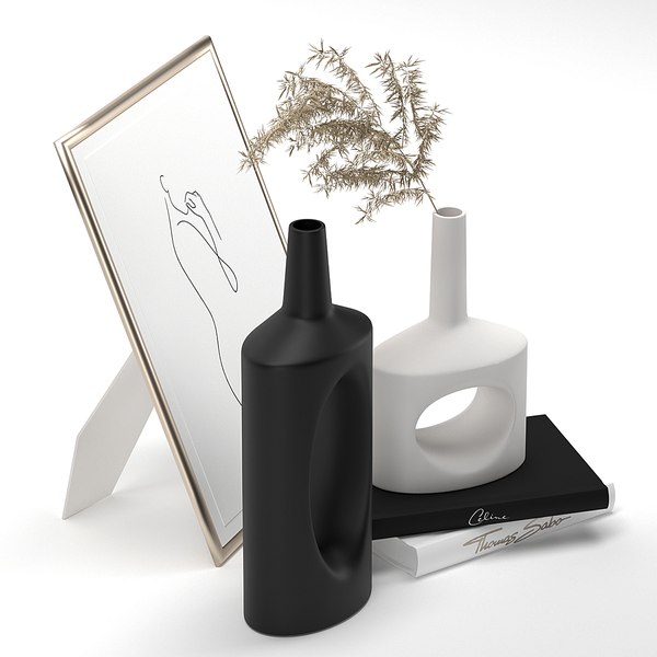 3D model decorative set holed vases - TurboSquid 1634686