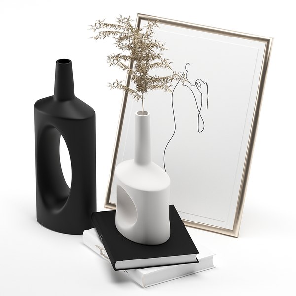3D model decorative set holed vases - TurboSquid 1634686