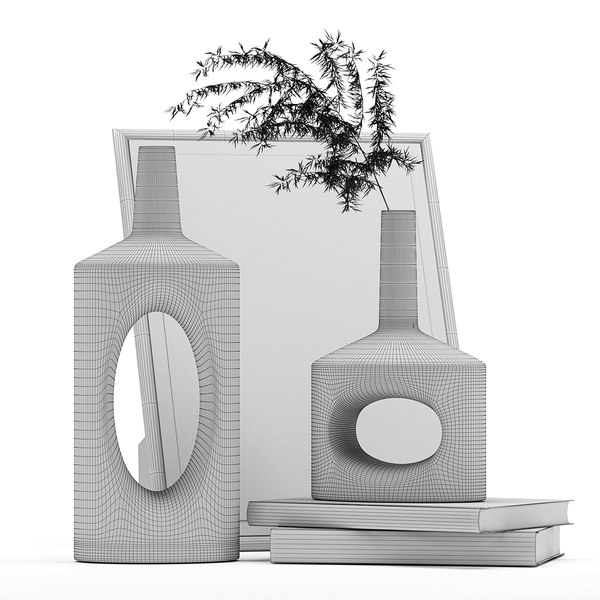 3D model decorative set holed vases - TurboSquid 1634686