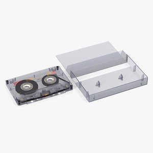 blank cassette tape box 3D model
