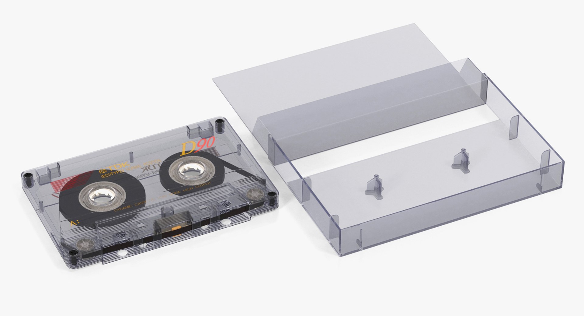 Blank Audio Cassette Tape with Box 3D model preview
