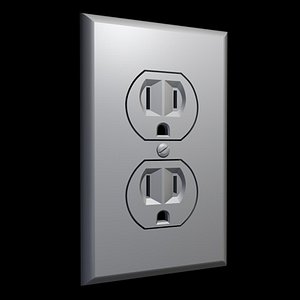 electric outlet 3d model