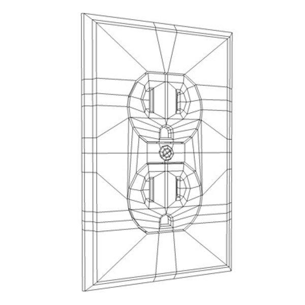 electric outlet 3d model