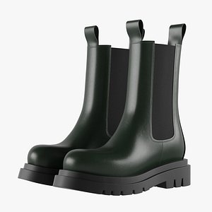 3D Chelsea Boots Green model