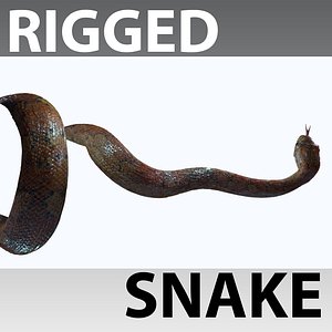 rigged snake 3d max