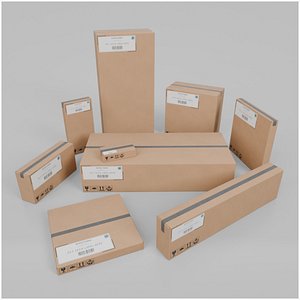 Mega Shipping Box Set - Rigged and Customizable