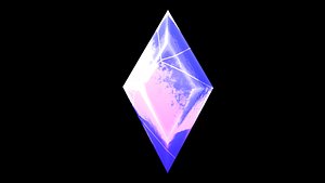 Stylized Magic Crystal  Glowing Fantasy Gemstone 3D model