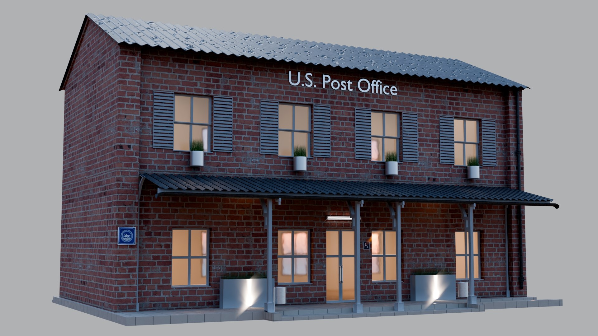 US Post Office 3D Model - TurboSquid 2319574