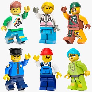 LEGO Minifigures Rigged for Cinema 4D Collection 3