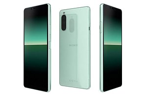 Sony Xperia 10 Mk II Mint Green Low Poly 3D