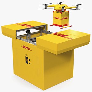 DHL Express Station with Delivery Drone
