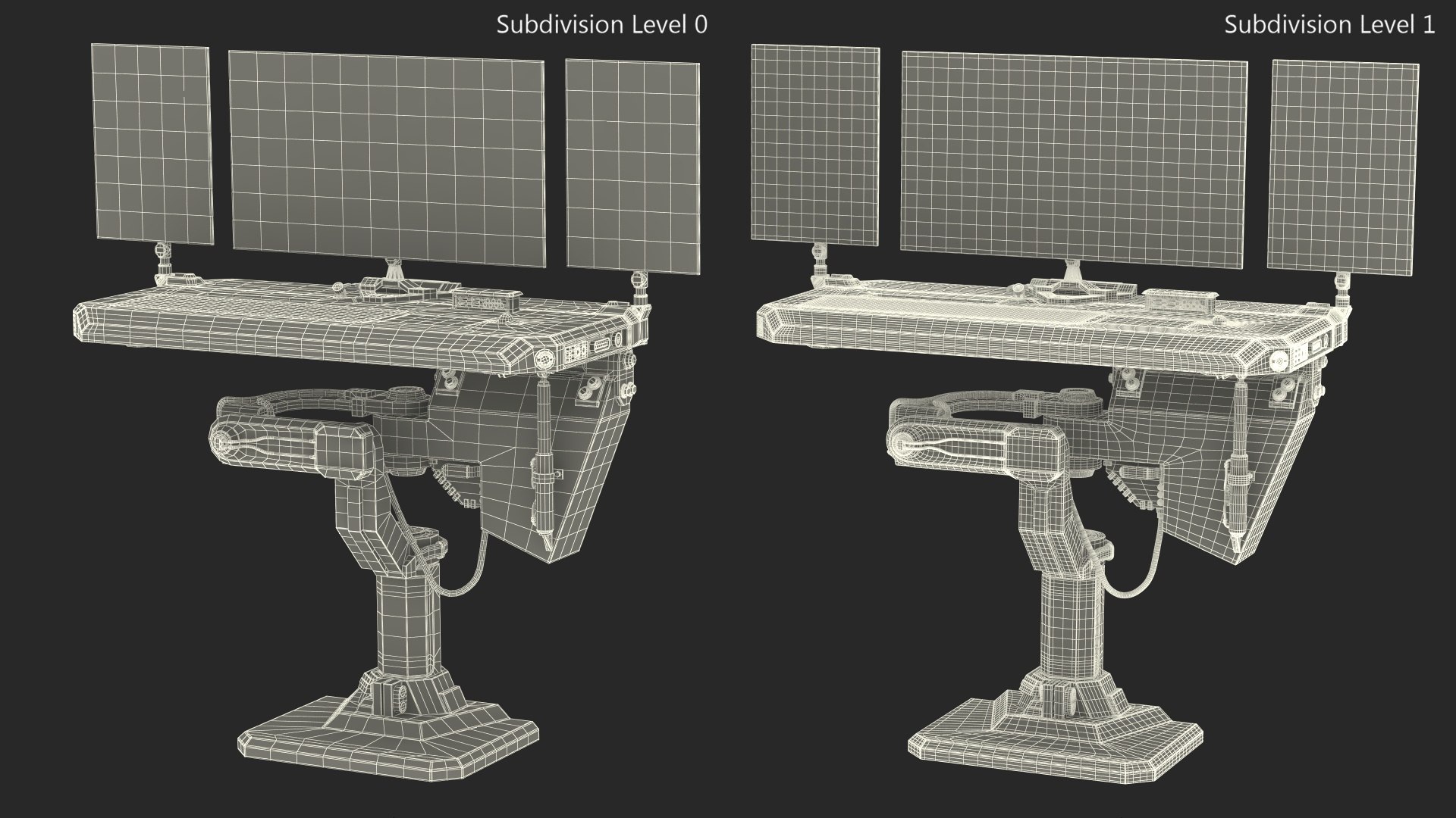 Sci-fi Three Monitor Computer 3D model https://p.turbosquid.com/ts-thumb/XA/a04PuG/0X/scifithreemonitorcomputer3dsmodel019/jpg/1696623275/1920x1080/fit_q87/b235df7cd1cb88bf8891d9a8c9dbb4aa6394c12b/scifithreemonitorcomputer3dsmodel019.jpg