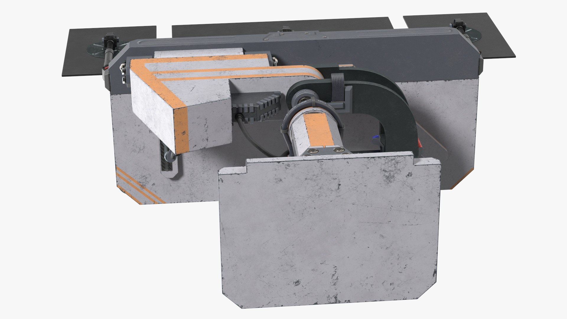 Sci-fi Three Monitor Computer 3D model - TurboSquid 2136697