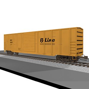 3d train car cargo model