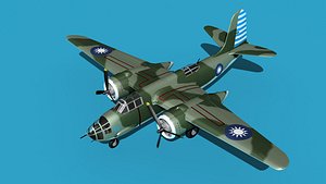 3D Douglas DB-7 Boston Mk II V04 China model