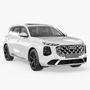 2027 Audi Q7 Luxury SUV White Simplified model
